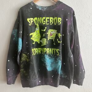 Funny Spongebob Scarypants Graphic Sweatshirt Size Medium